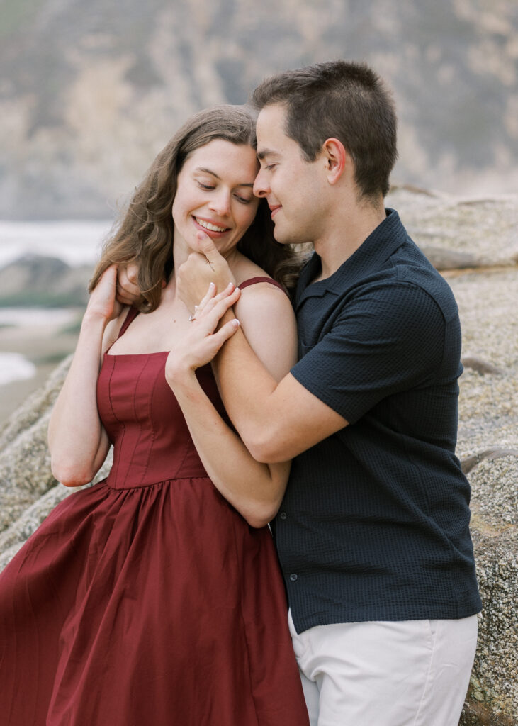 Engagement session at Gray Whale Cove State Beach
