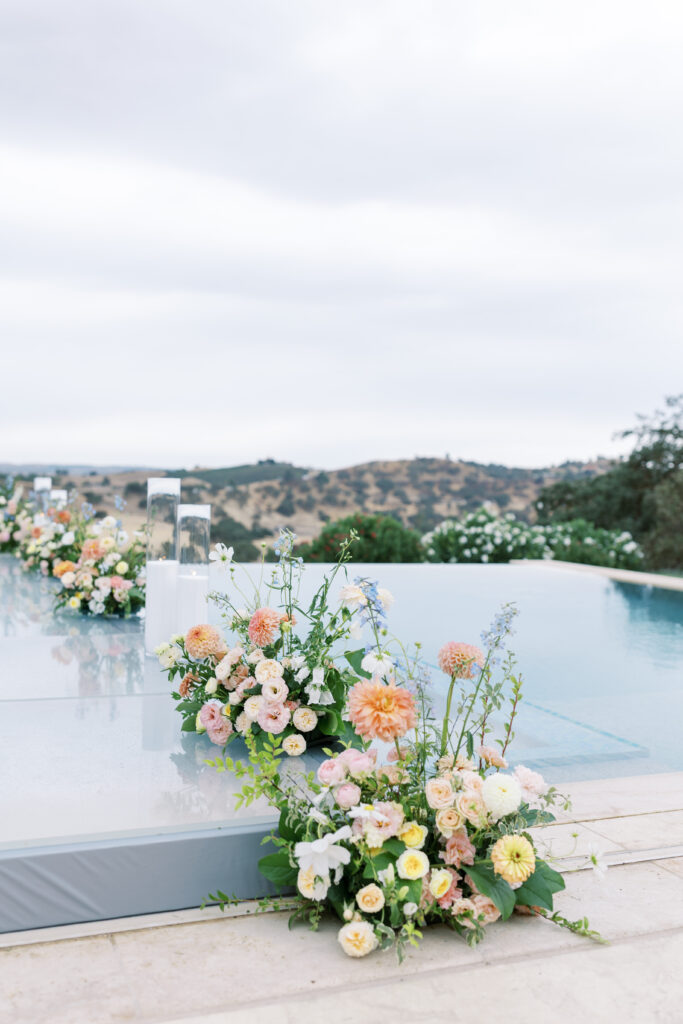 Outdoor ceremony at Eagle Oak Ranch with vineyard views in Paso Robles