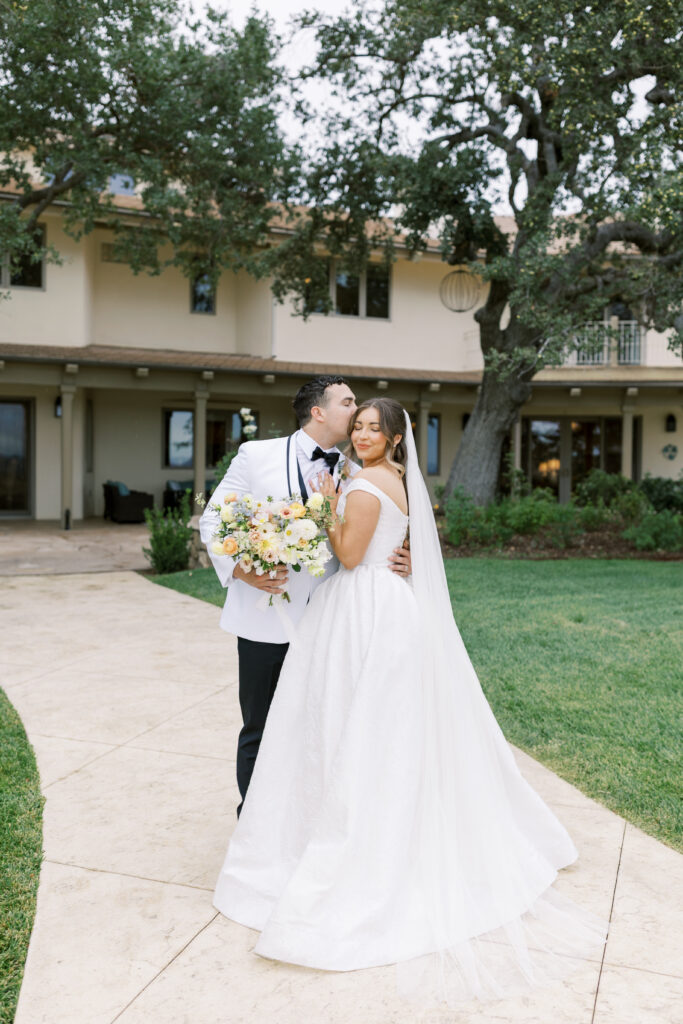 Romantic couple portrait at Eagle Oak Ranch, Paso Robles luxury wedding venue