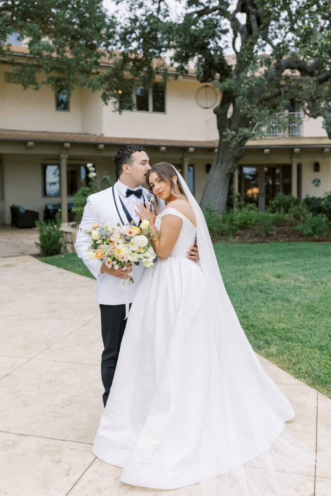 Romantic couple portrait at Eagle Oak Ranch, Paso Robles luxury wedding venue