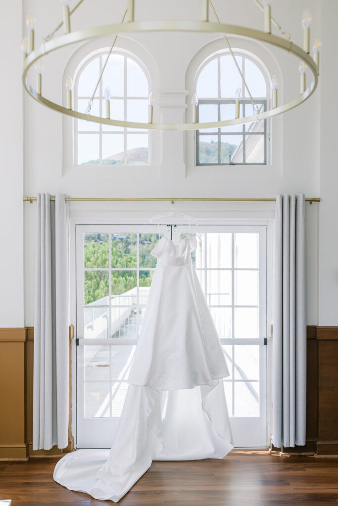 European-style architecture backdrop at University Redlands Marin wedding venue in Marin County