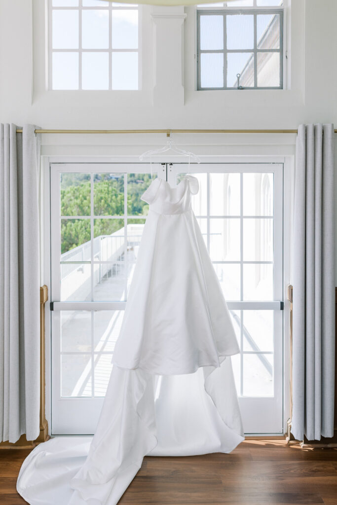 European-style architecture backdrop at University Redlands Marin wedding venue in Marin County
