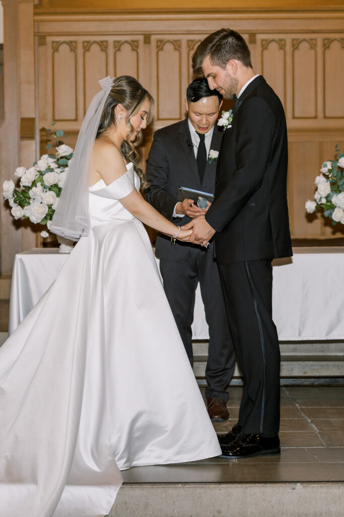 Timeless Ceremony portraits captured by Marin wedding photographer Shannon Bryn Photo at University Redlands Marin