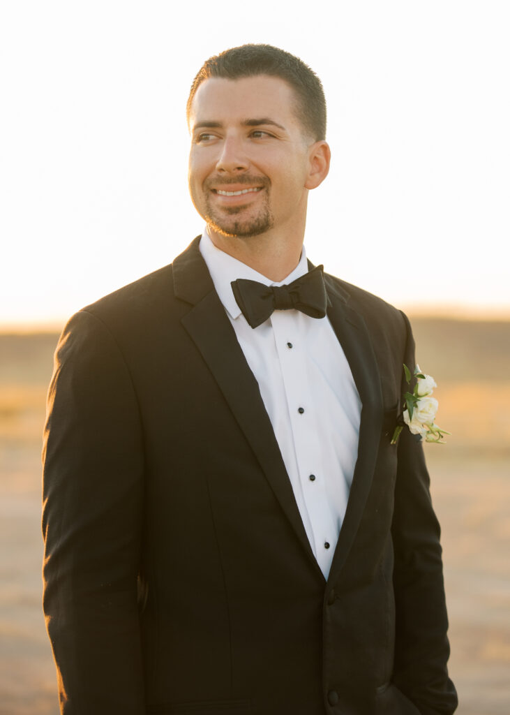 Golden hour couples portraits by shannon bryn photo glowing at dusk at The Margaux in Madera, California