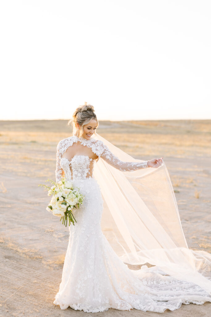 Golden hour couples portraits by shannon bryn photo glowing at dusk at The Margaux in Madera, California