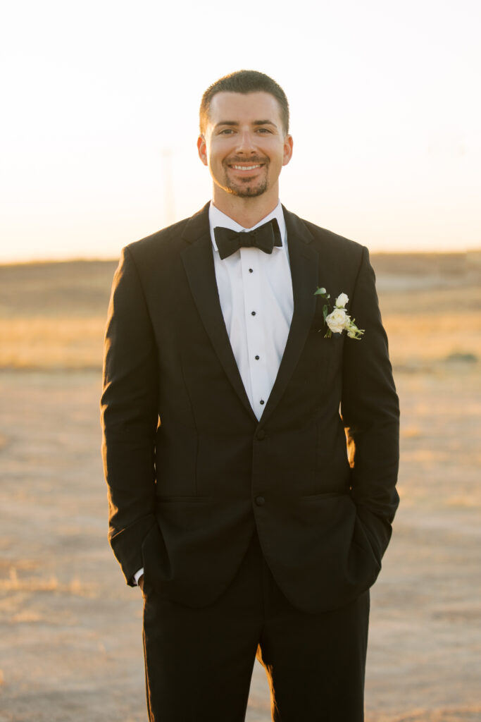 Golden hour couples portraits by shannon bryn photo glowing at dusk at The Margaux in Madera, California