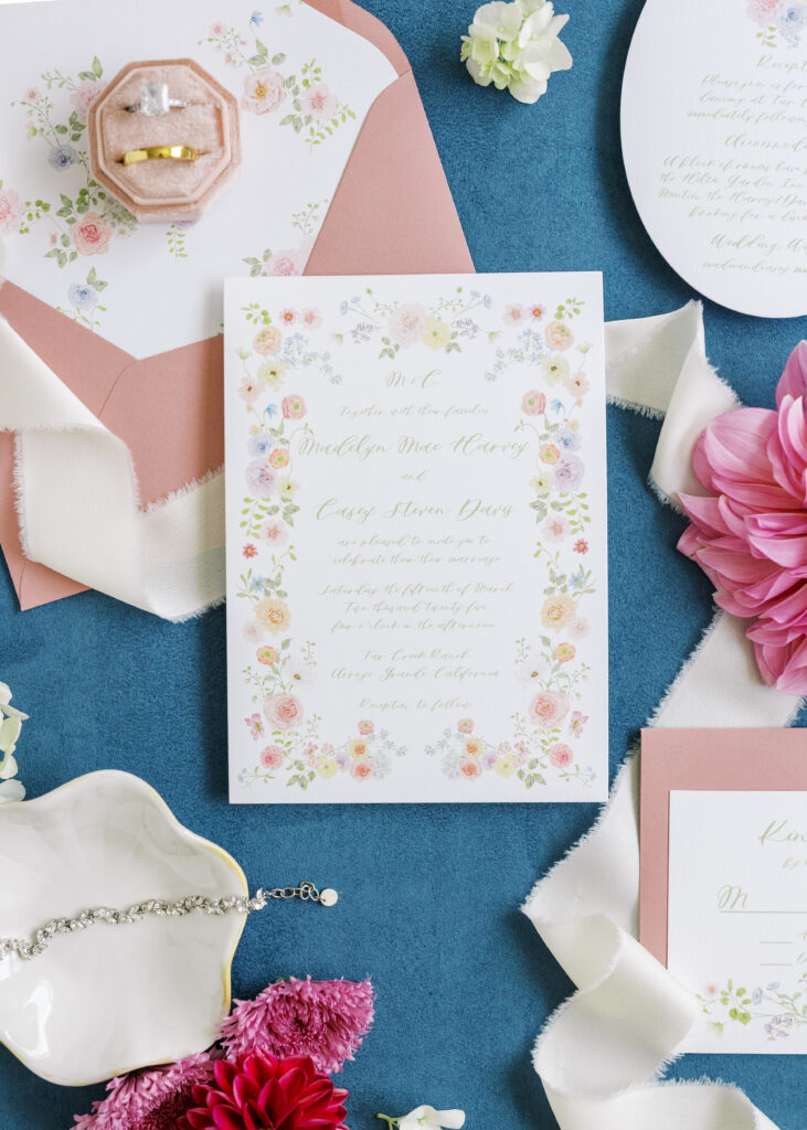 Luxury Wedding Invitation Suite Santa Barbara Wedding photographer