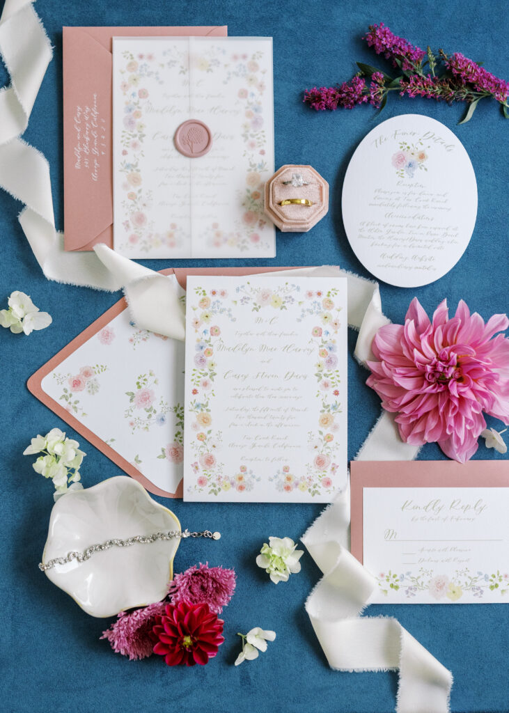 Luxury Wedding Invitation Suite Santa Barbara Wedding photographer