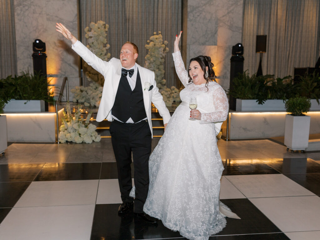 Bride and groom night photos at their luxury downtown San Francisco wedding