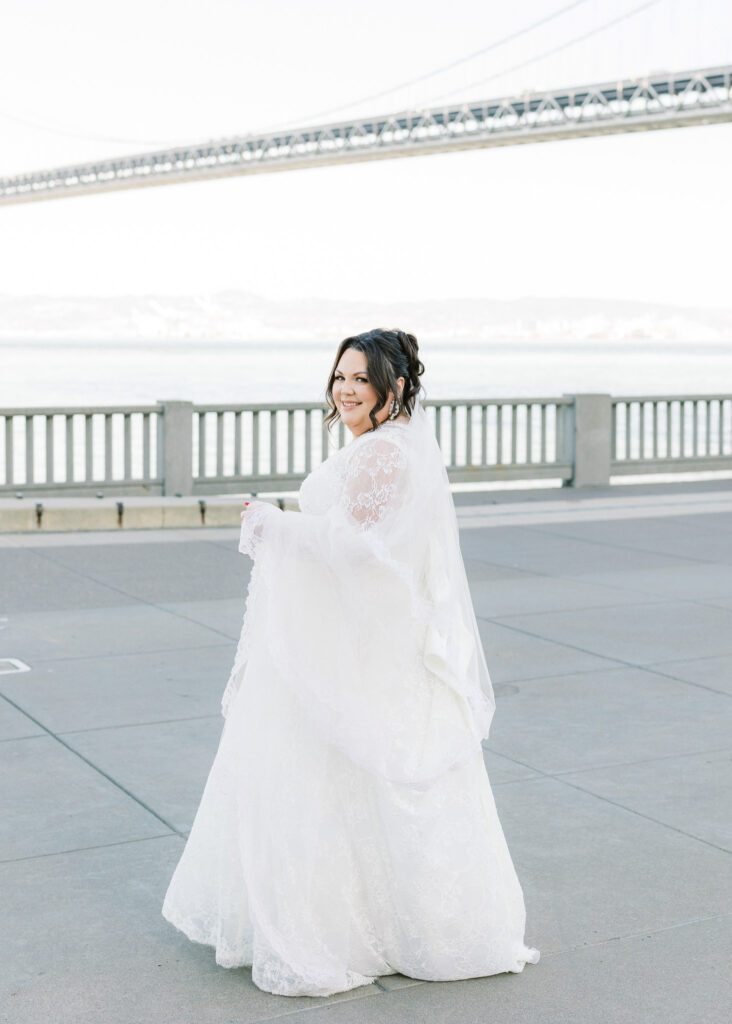 Couple sharing first-look moment captured by a luxury SF wedding photographer