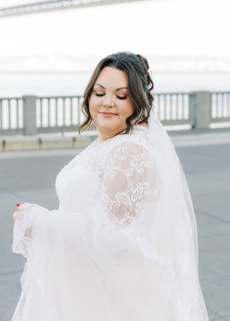 Couple sharing first-look moment captured by a luxury SF wedding photographer
