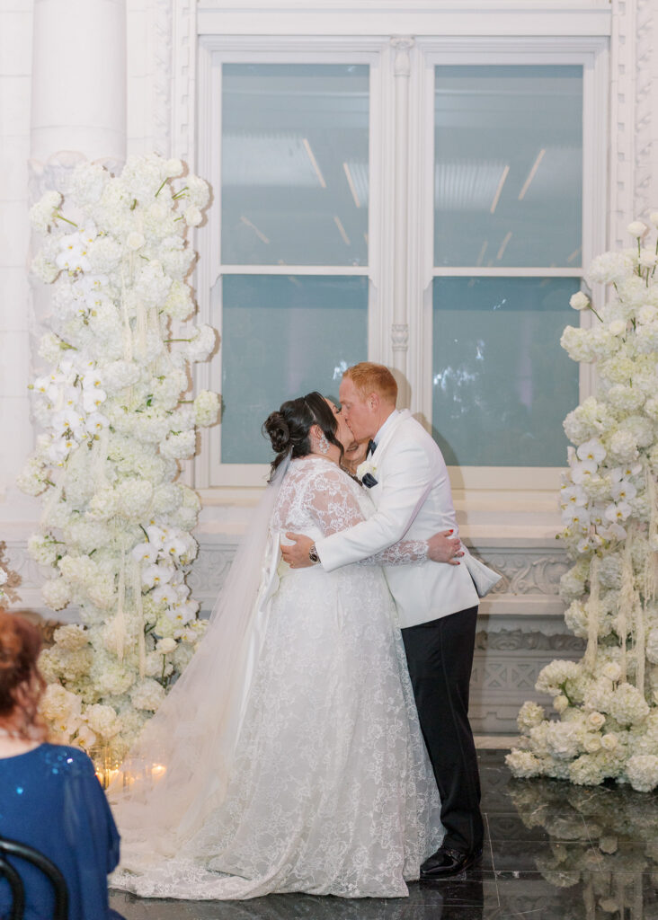Guests seated for a Conservatory at One Sansome wedding ceremony in downtown SF