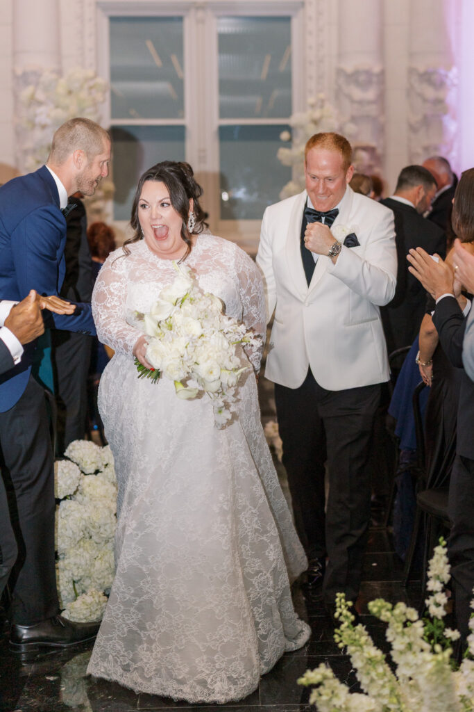 Guests seated for a Conservatory at One Sansome wedding ceremony in downtown SF