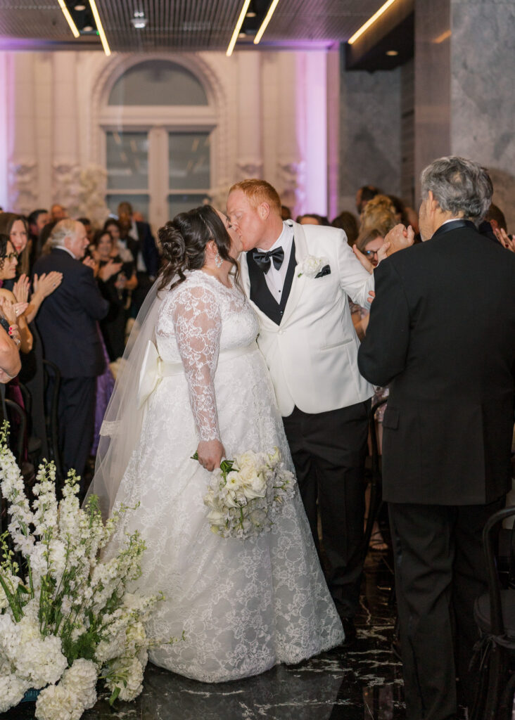 Bride and groom night photos at their luxury downtown San Francisco wedding