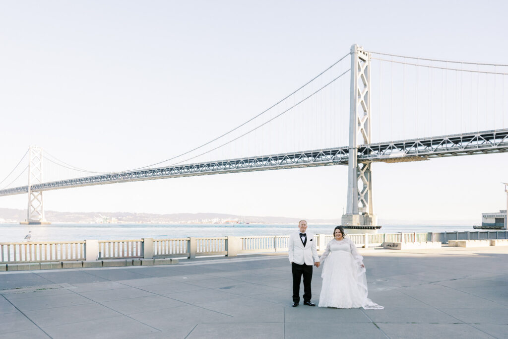 Couple sharing first-look moment captured by a luxury SF wedding photographer