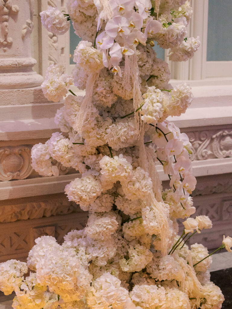 Luxury wedding reception décor at the Conservatory at One Sansome in San Francisco