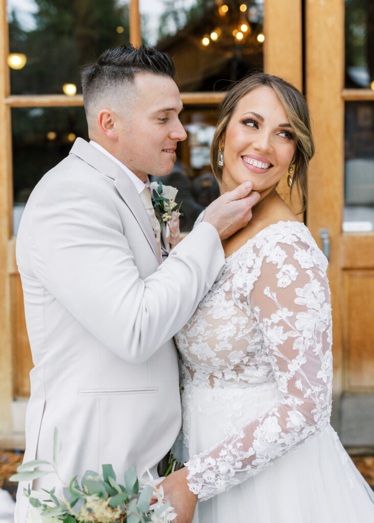 Yosemite forest wedding venue with rustic luxury cabins at Evergreen Lodge