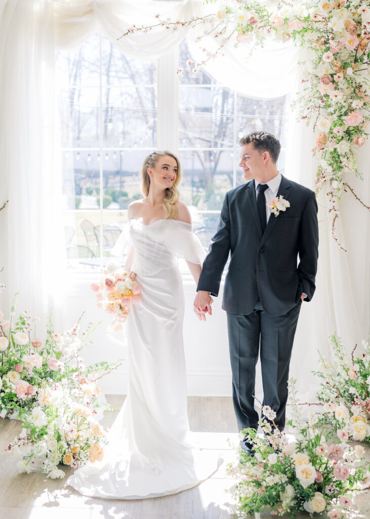 Spring Blush Wedding colors at Magnolia Event Center in South Jordan Utah